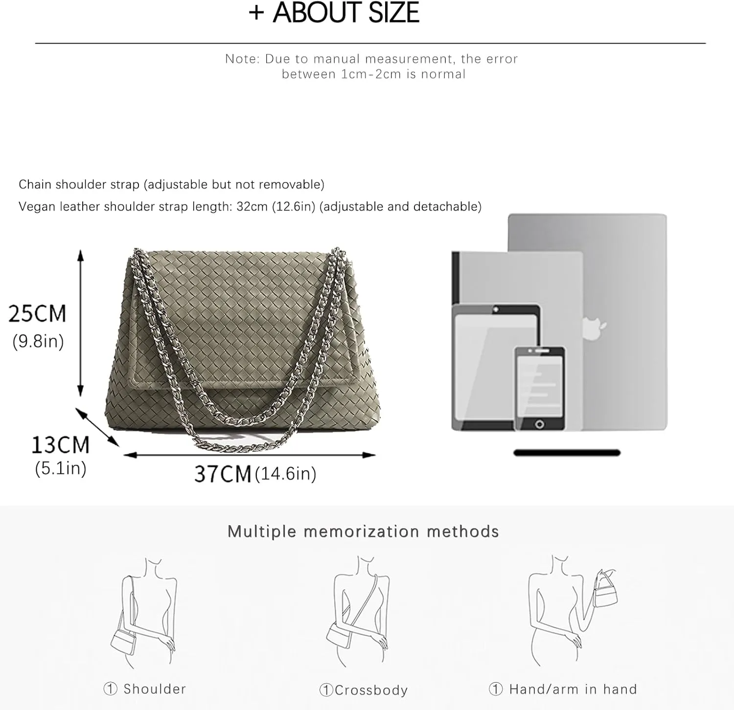 JINMANXUE Woven Bag for Women Vegan Leather Tote Bag Summer Beach Handbag Purse Retro Handmade Travel Shoulder Bag