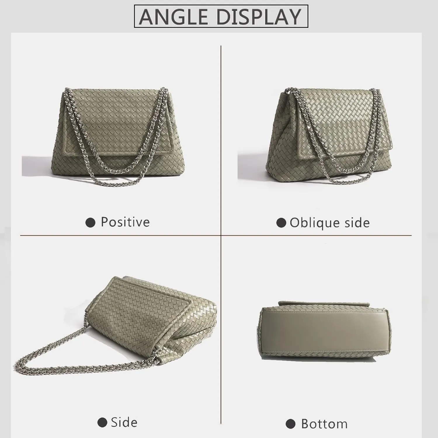 JINMANXUE Woven Bag for Women Vegan Leather Tote Bag Summer Beach Handbag Purse Retro Handmade Travel Shoulder Bag