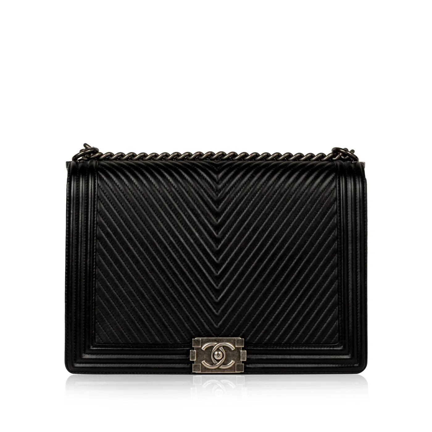 Large Boy Bag Chevron