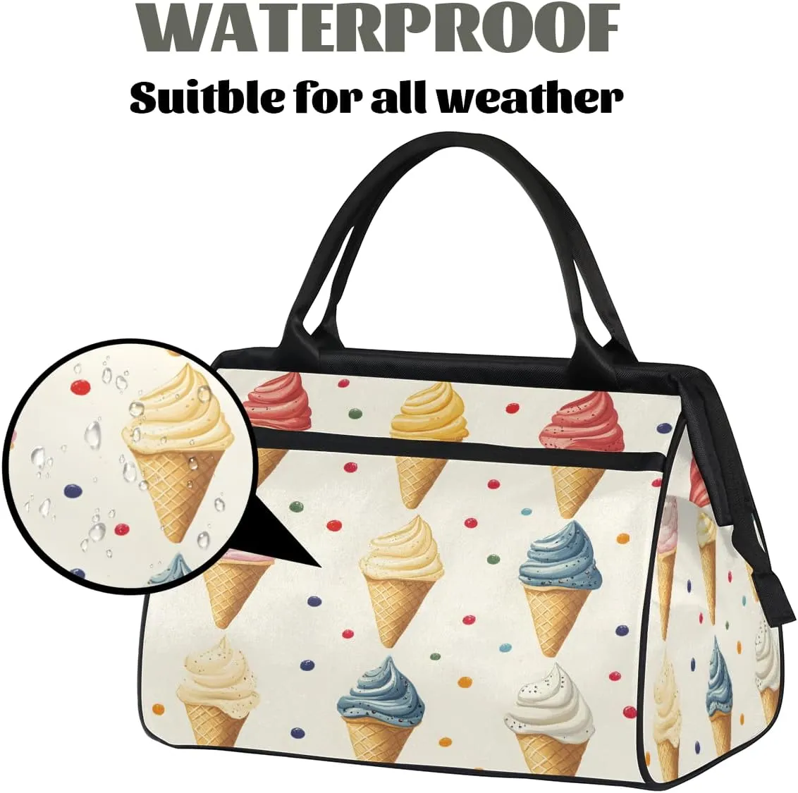 Large Tote Bag for Women with Zipper, Work Gym Tote Nurse Dance Yoga Bag for Sport, Travel