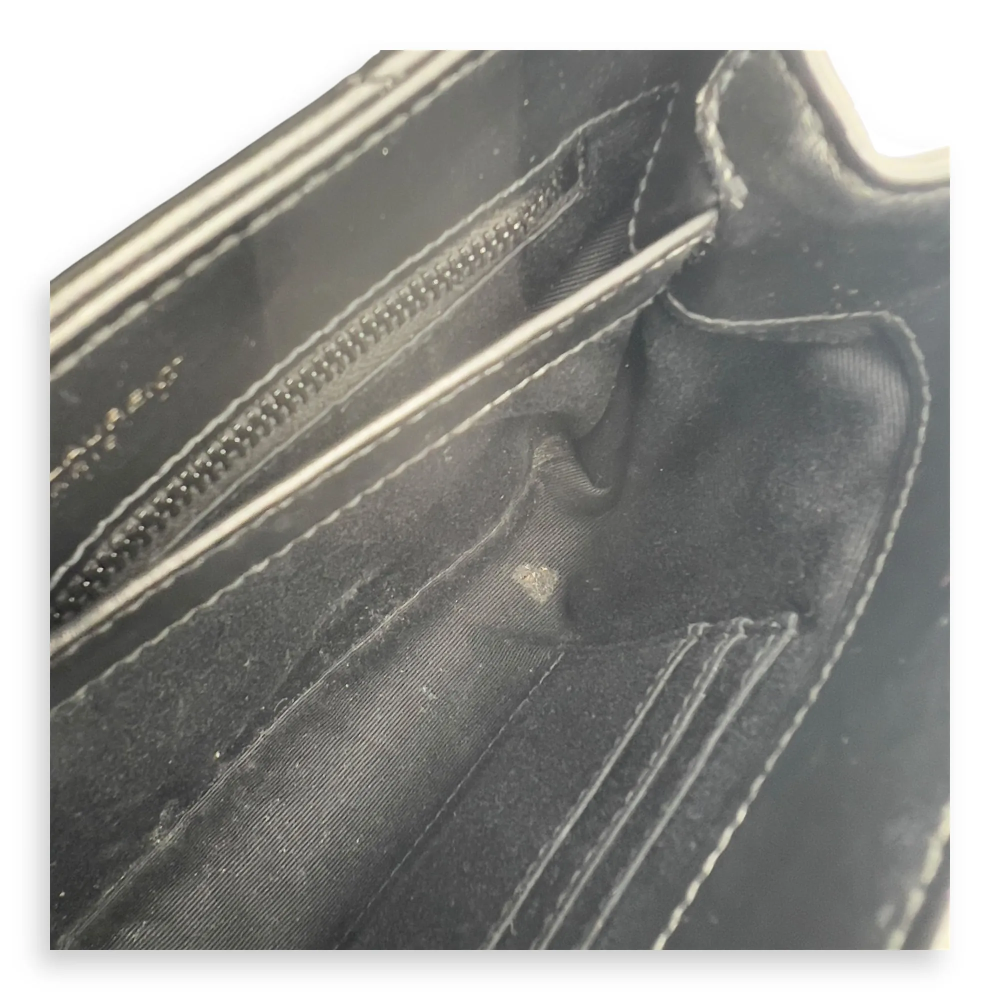 Loulou Shoulder Bag Black in Calfskin, Acetate hardware