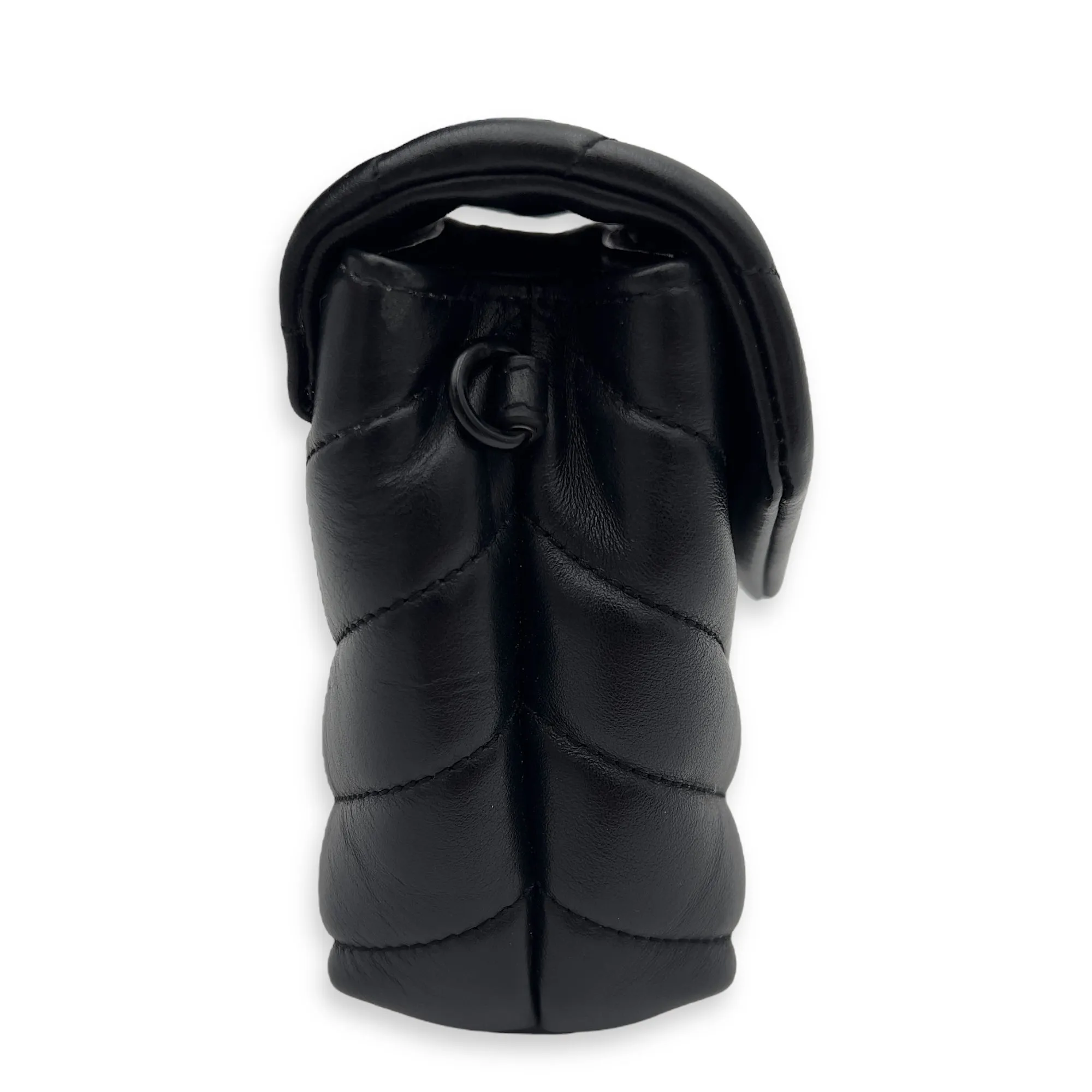 Loulou Shoulder Bag Black in Calfskin, Acetate hardware