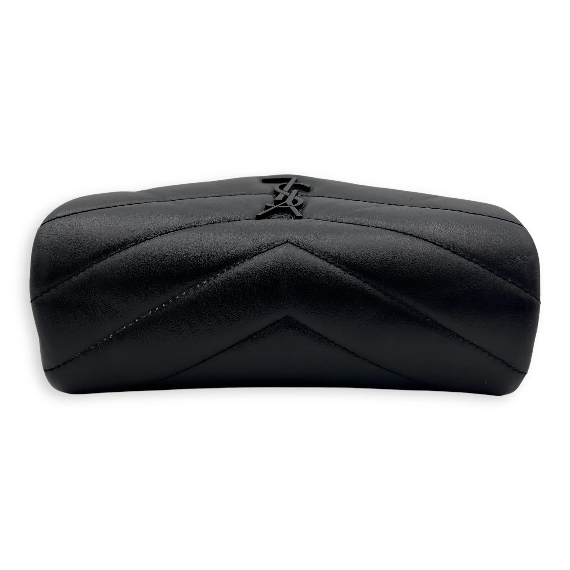 Loulou Shoulder Bag Black in Calfskin, Acetate hardware