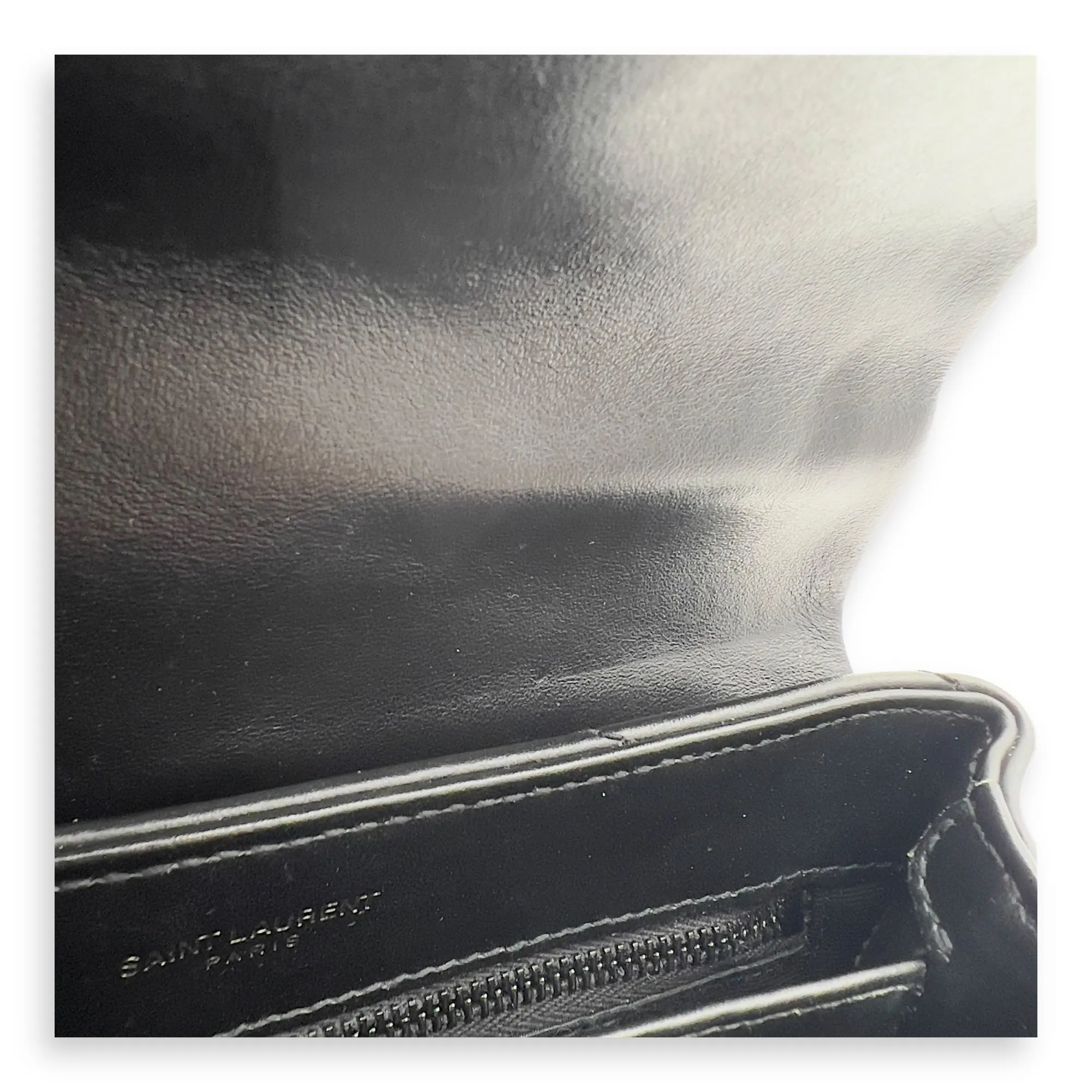 Loulou Shoulder Bag Black in Calfskin, Acetate hardware