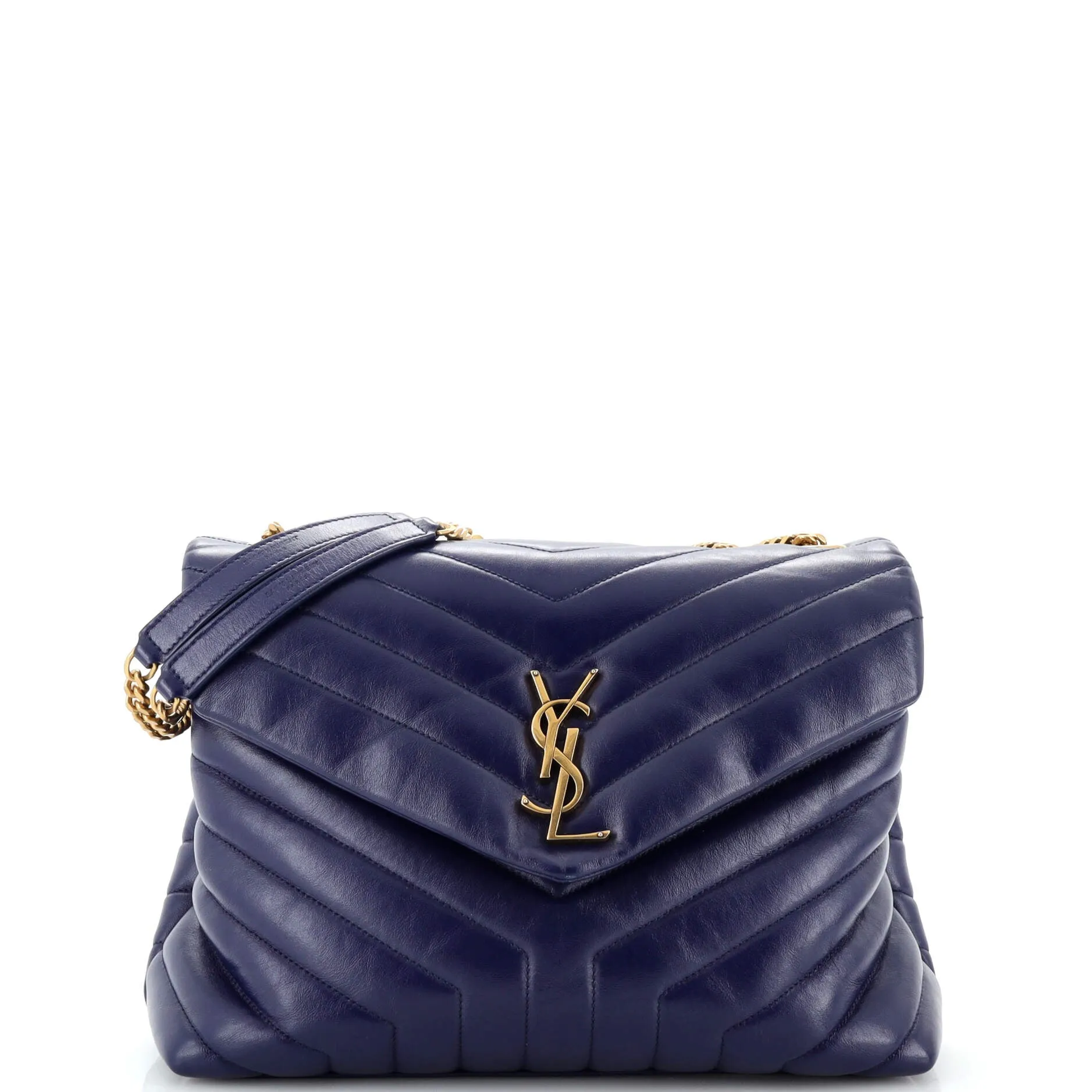 Loulou Shoulder Bag Matelasse Chevron Leather Medium
