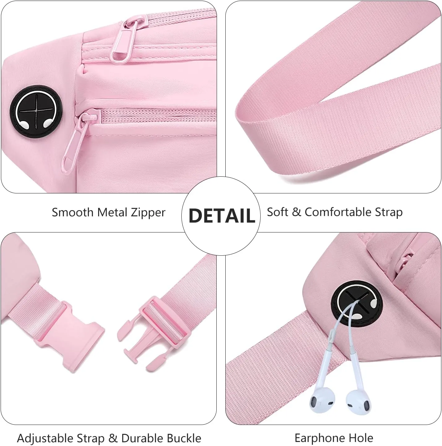 MAXTOP Large Crossbody Fanny Pack Running Travel Belts for Women Men,Water Resistant Belt Bag for Fitness Yoga Jogging Hiking Dog Waliking,Running Accessories Waist Pack Passport Bag Fits All Phones