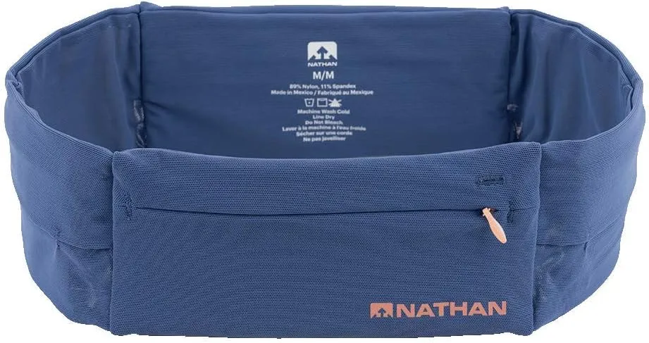Nathan Running Belt  The Zipster Lite  Waist Pack with 2 Zippers. Bounce Free Pouch/Lightweight/Runners Fanny Pack. Fits All iPhones, Android, Samsung. for Men and Women.