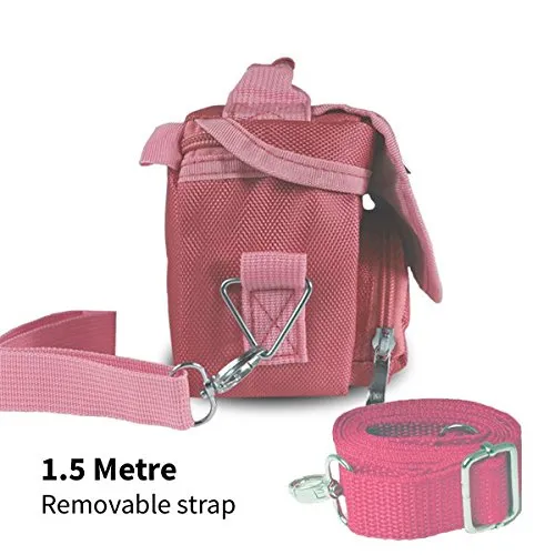 Orzly® - Game & Console Travel Bag for Sony PSP Consoles (GO/VITA/1000/2000/3000) Has Special Compartments for Games & Accessories. Bag Includes Shoulder Strap   Carry Handle   Belt Loop - Pink