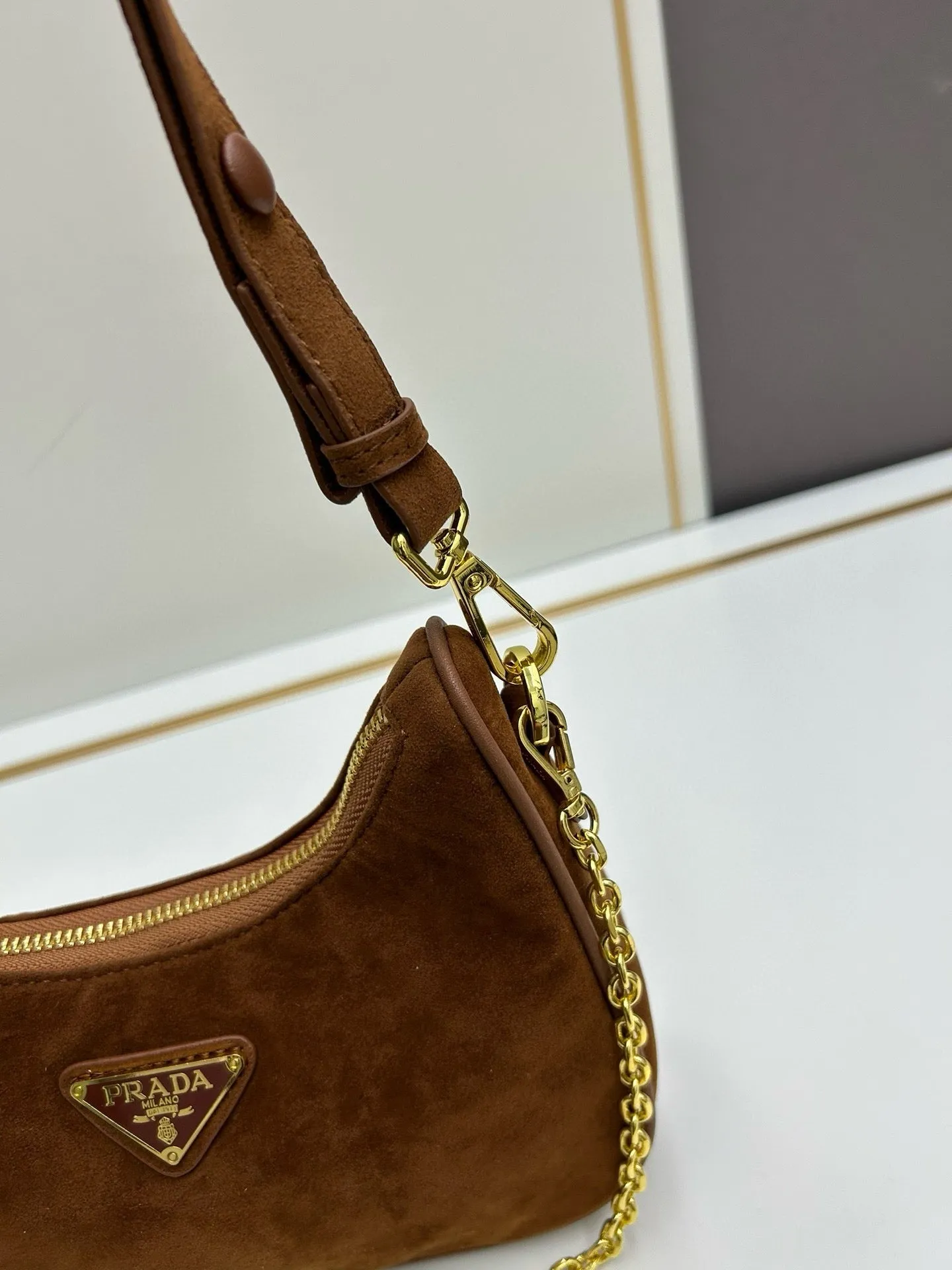 P Re-Edition Suede Mini Bag