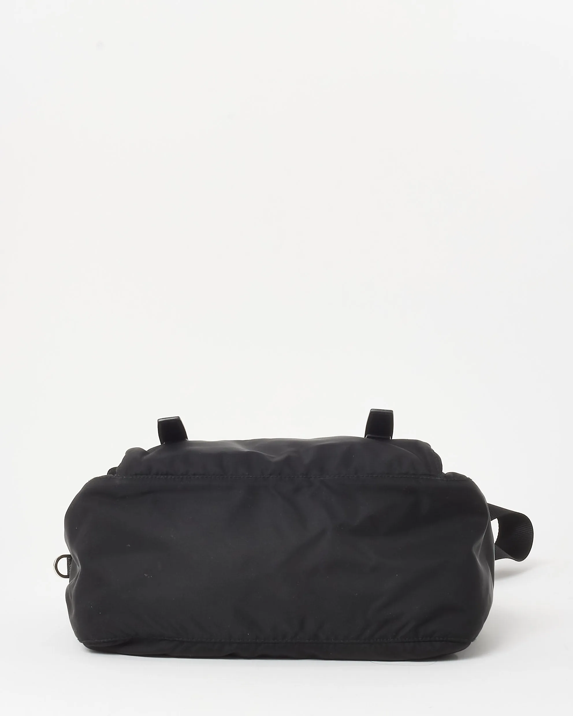 Prada Black Re-Nylon Buckle Crossbody Bag with Re-edition Strap