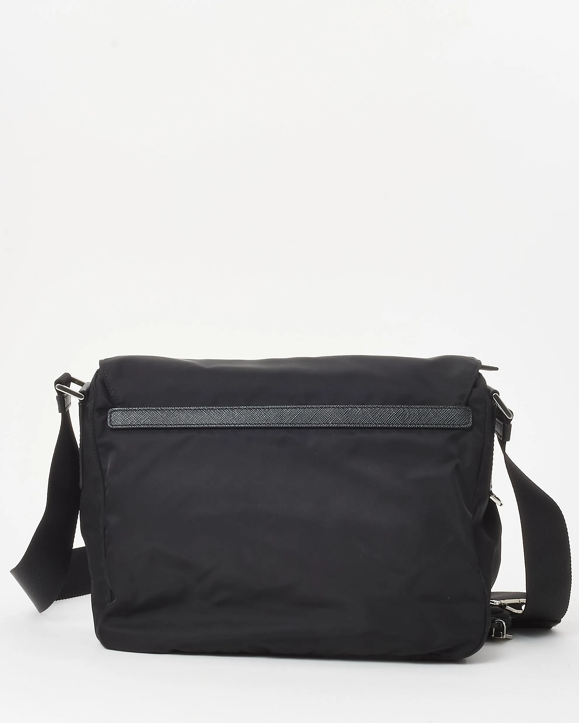 Prada Black Re-Nylon Buckle Crossbody Bag with Re-edition Strap