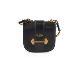 Prada Cahier Curved Crossbody Bag Black