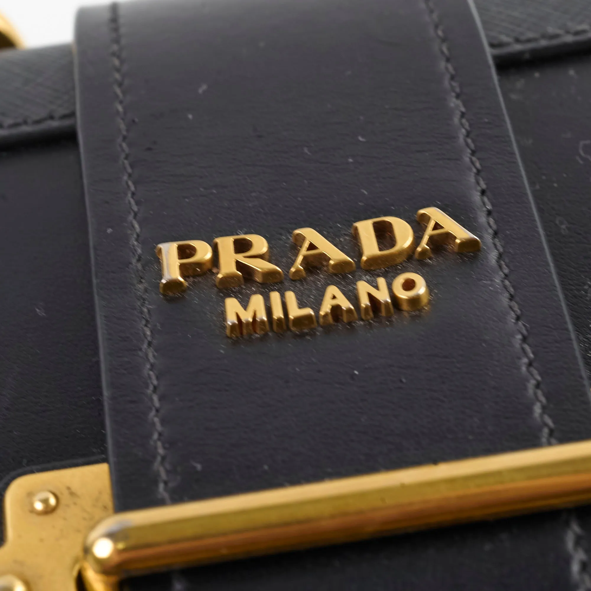 Prada Cahier Curved Crossbody Bag Black