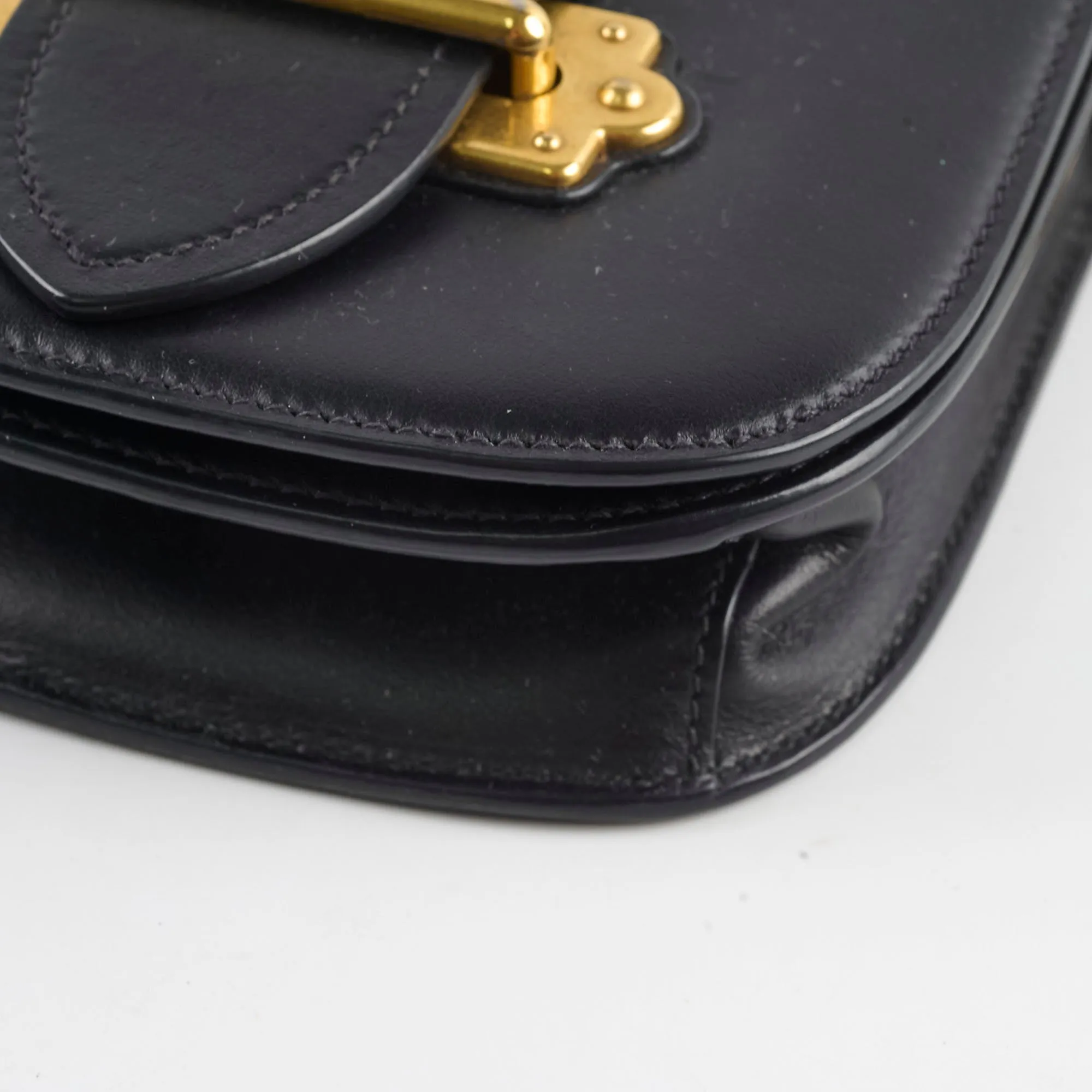 Prada Cahier Curved Crossbody Bag Black
