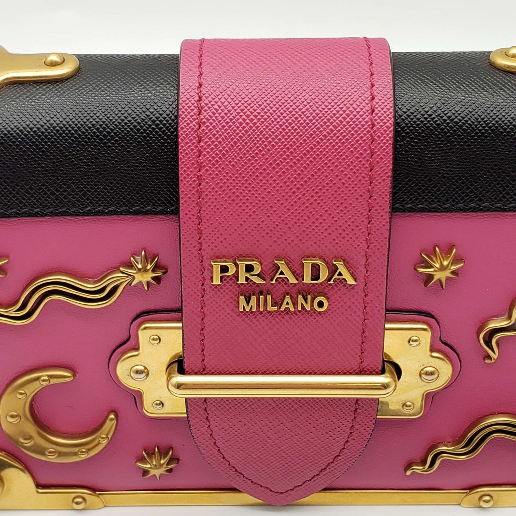 Prada Cahier Leather Shoulder Bag