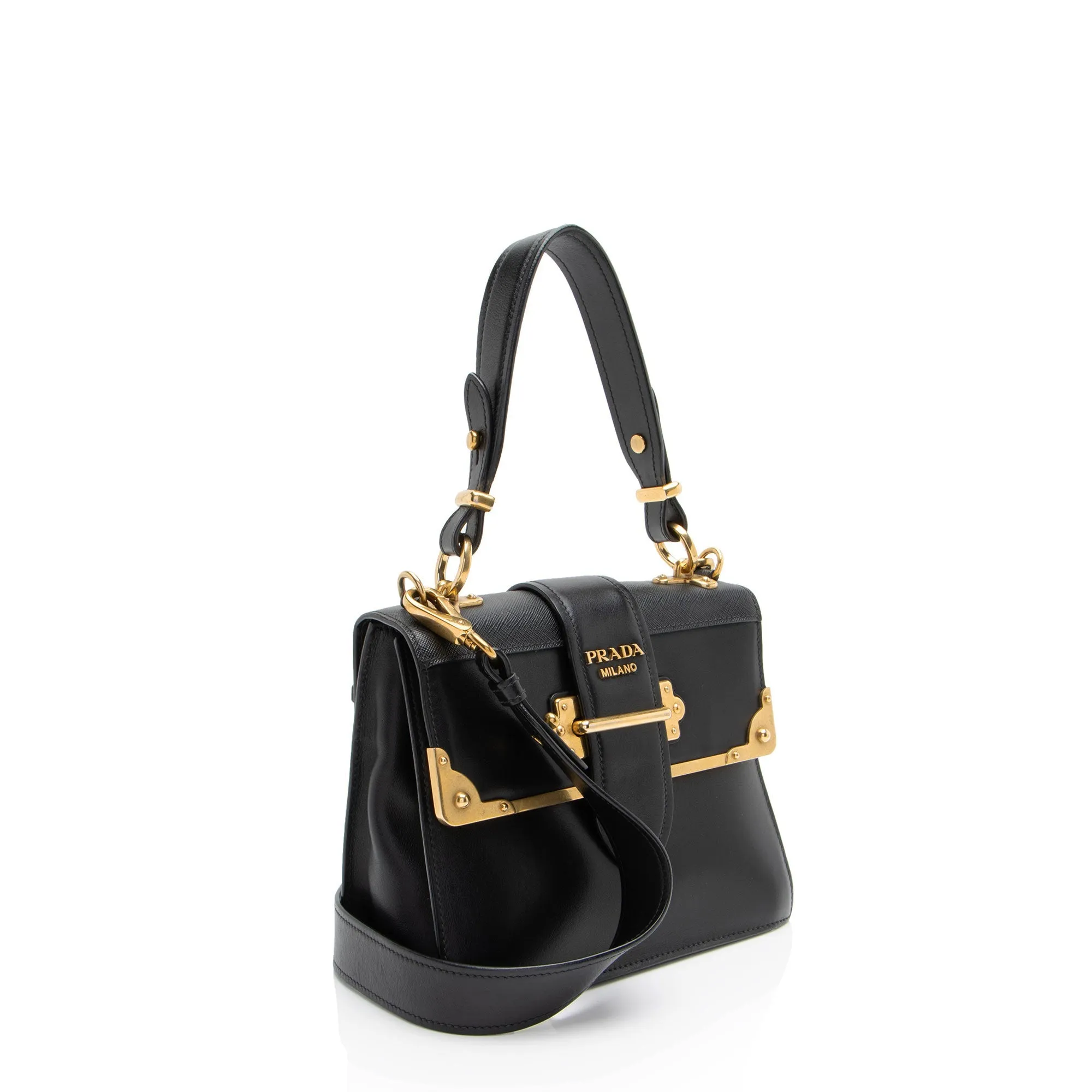 Prada Calfskin Cahier Top Handle