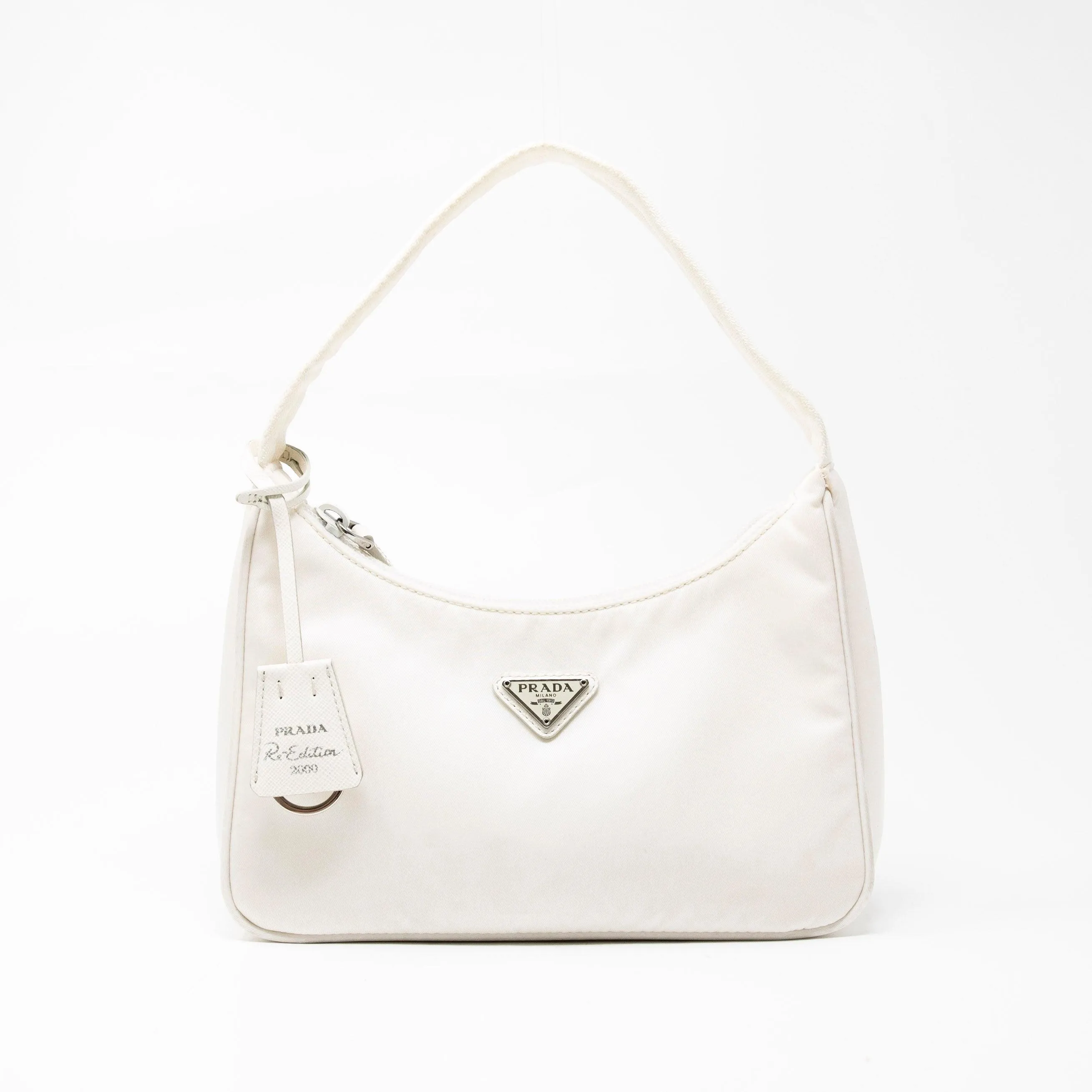 Prada White Re-Edition 2000 Mini Bag