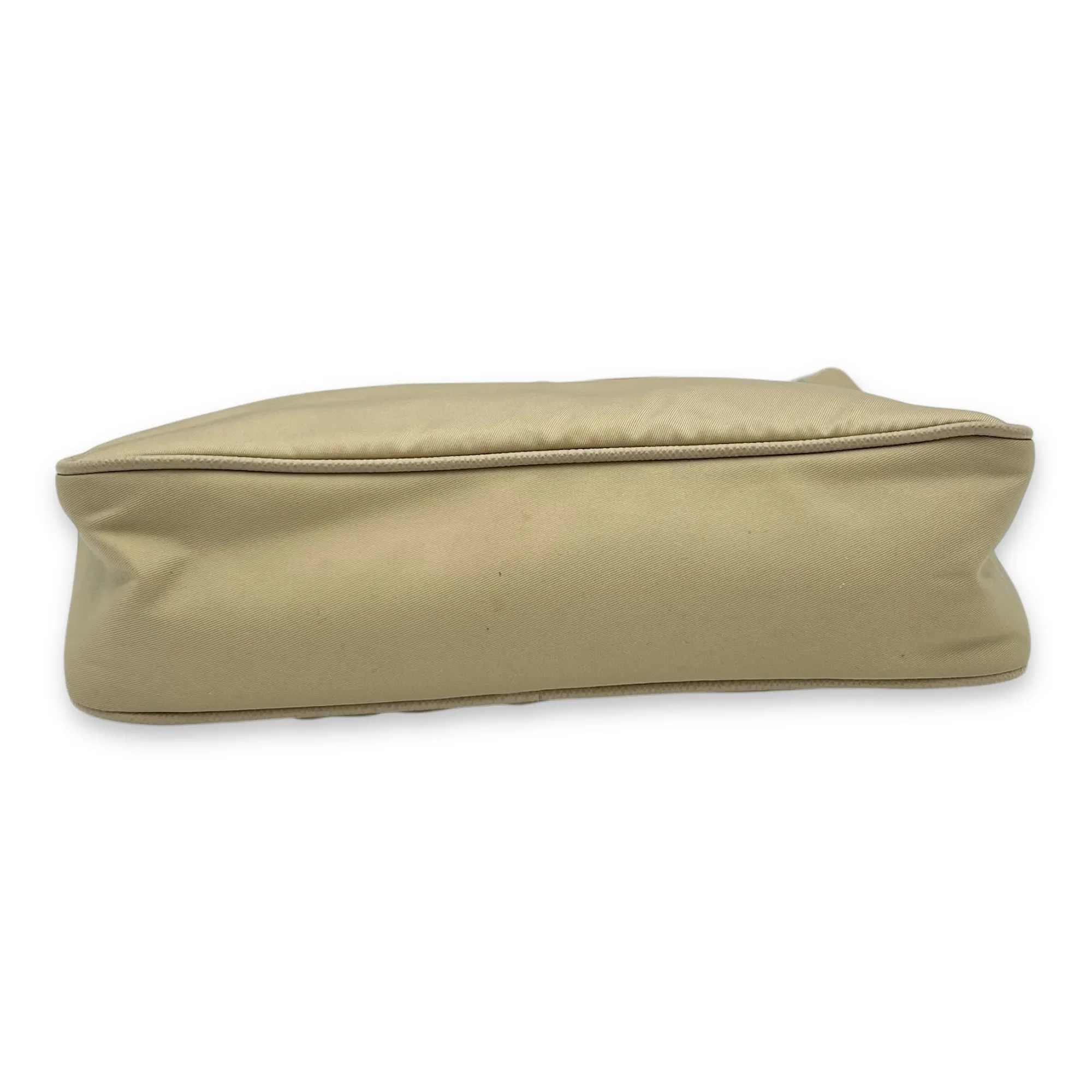 Re-Edition 2005 Shoulder Bag Beige in Nylon, Silver hardware