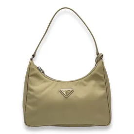 Re-Edition 2005 Shoulder Bag Beige in Nylon, Silver hardware