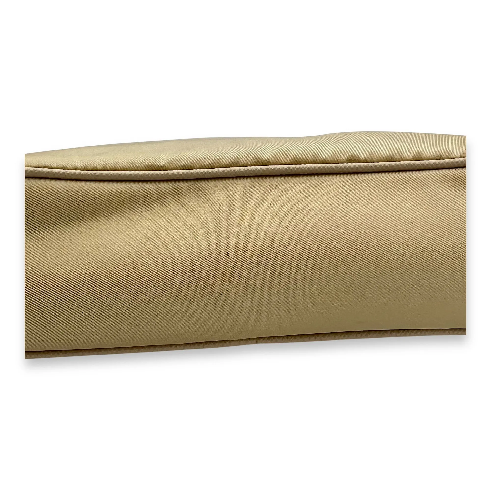 Re-Edition 2005 Shoulder Bag Beige in Nylon, Silver hardware
