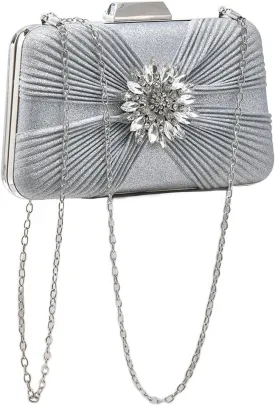 Sequin Evening Bag for Women Sparkly Rhinestone Clutch Bag Bridal Wedding Purse Glitter Crystal Shoulder Bag