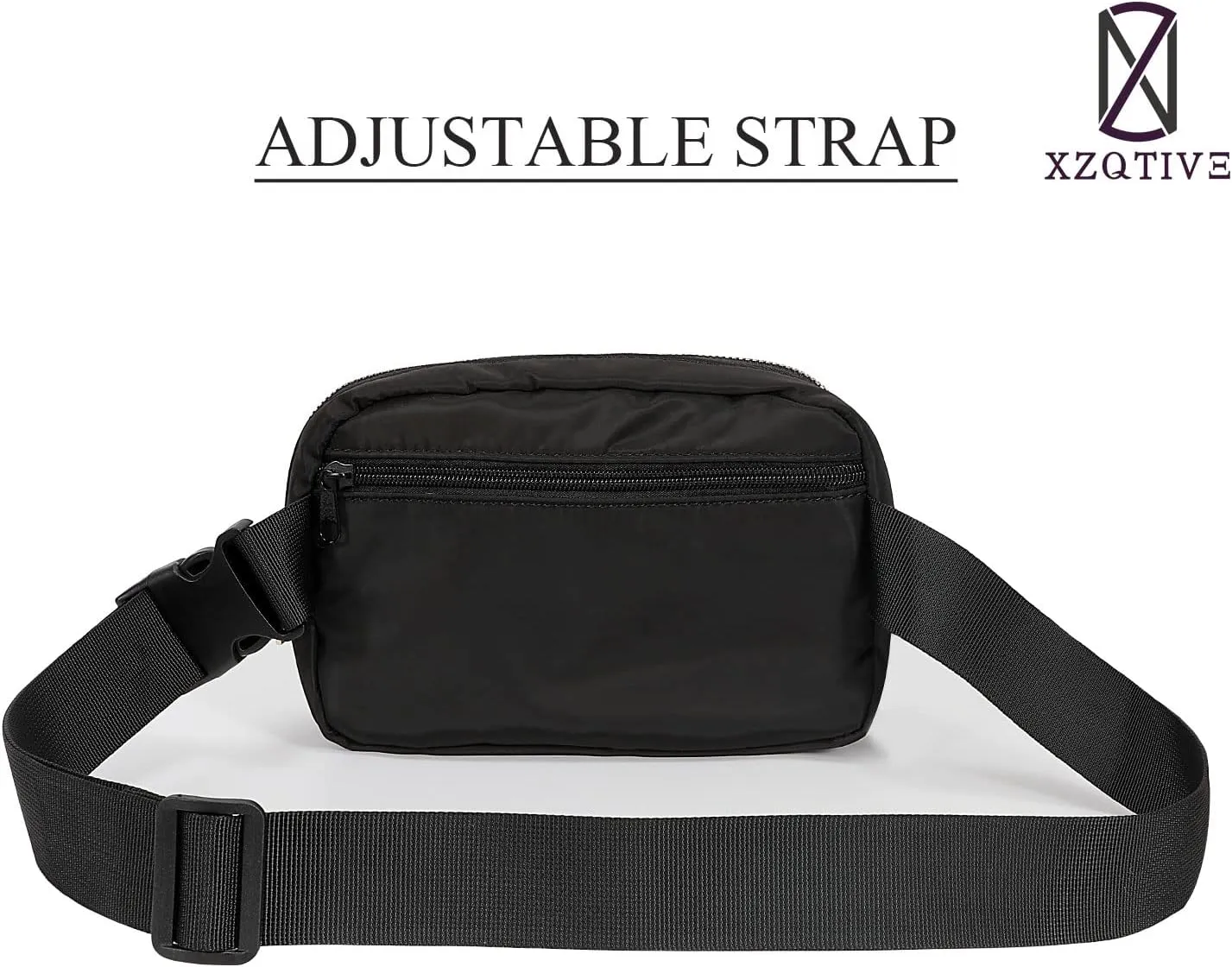 Small Nylon Belt Bag for Women Men Fanny Pack Crossbody Adjustable Strap Sling Chest Bag Bum Hip Waist Bag,black