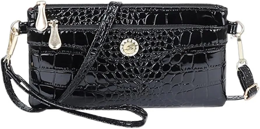 Small Shoulder Bag for Women Wallets for Women with 2 Straps(Shoulder and Wristlet Straps)