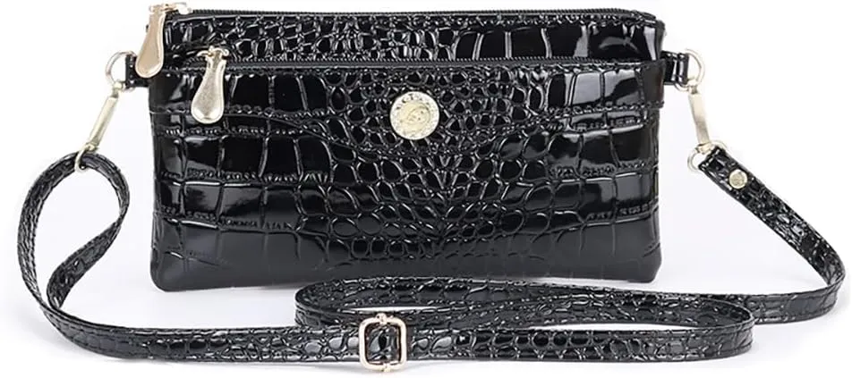 Small Shoulder Bag for Women Wallets for Women with 2 Straps(Shoulder and Wristlet Straps)