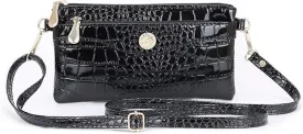 Small Shoulder Bag for Women Wallets for Women with 2 Straps(Shoulder and Wristlet Straps)
