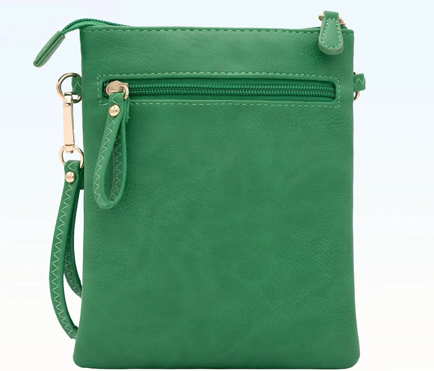 Solene Small Crossbody Bag for Women, Multi Zip Pockets with Detachable Wristlet, Lightweight Travel Purse, Cell Phone Pouch