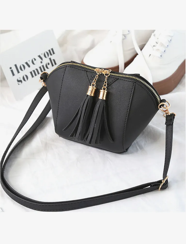 Solid Mini Saddle Evening Purse