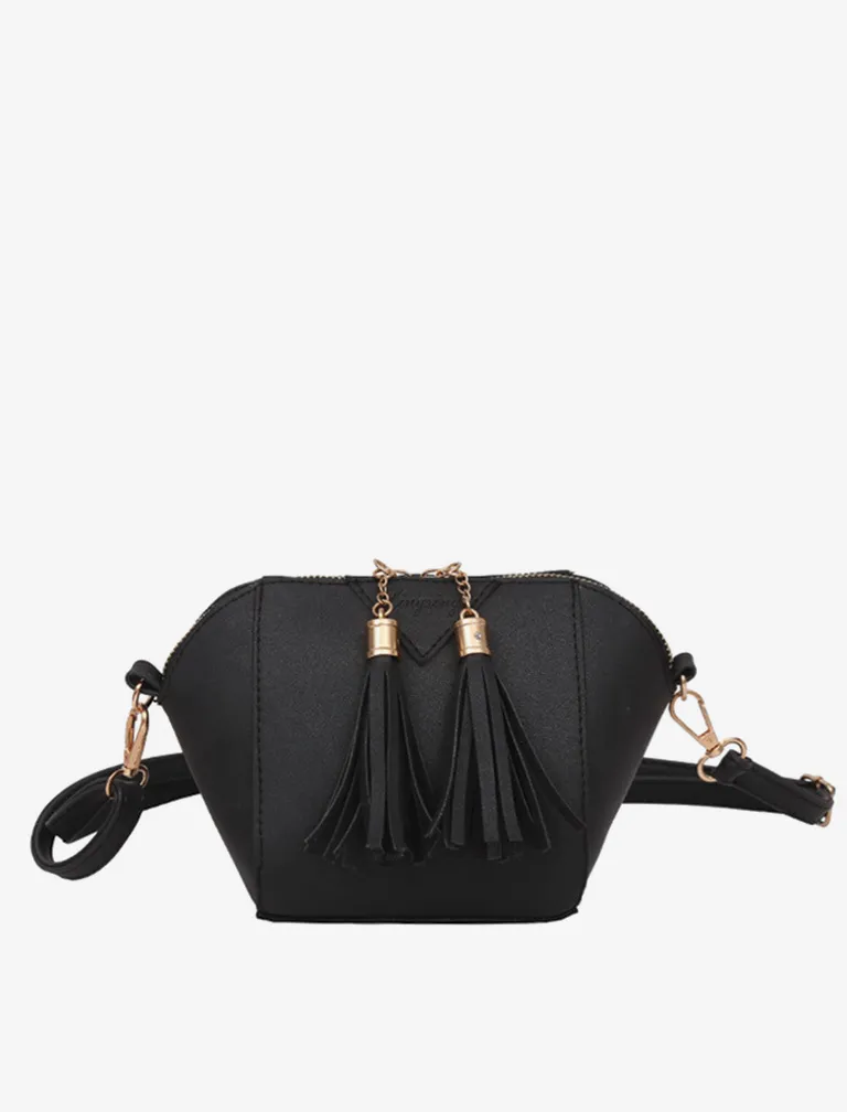 Solid Mini Saddle Evening Purse