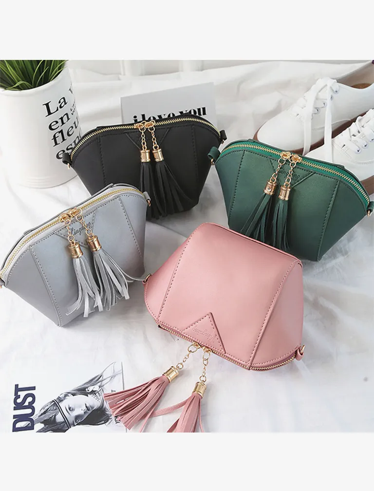 Solid Mini Saddle Evening Purse