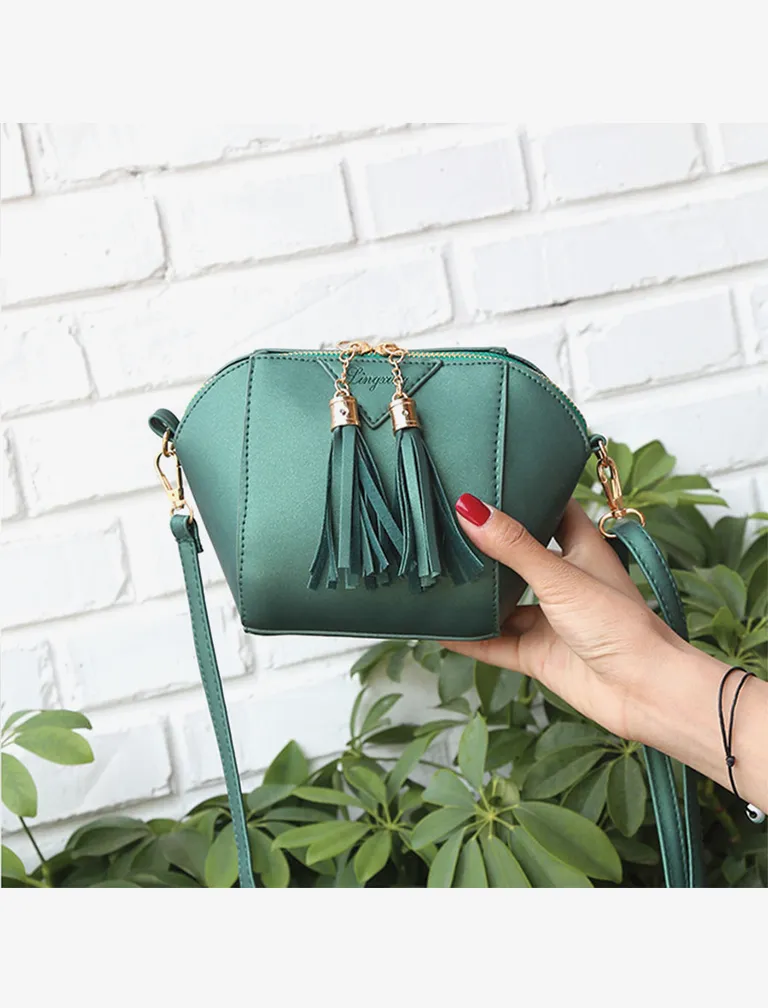 Solid Mini Saddle Evening Purse
