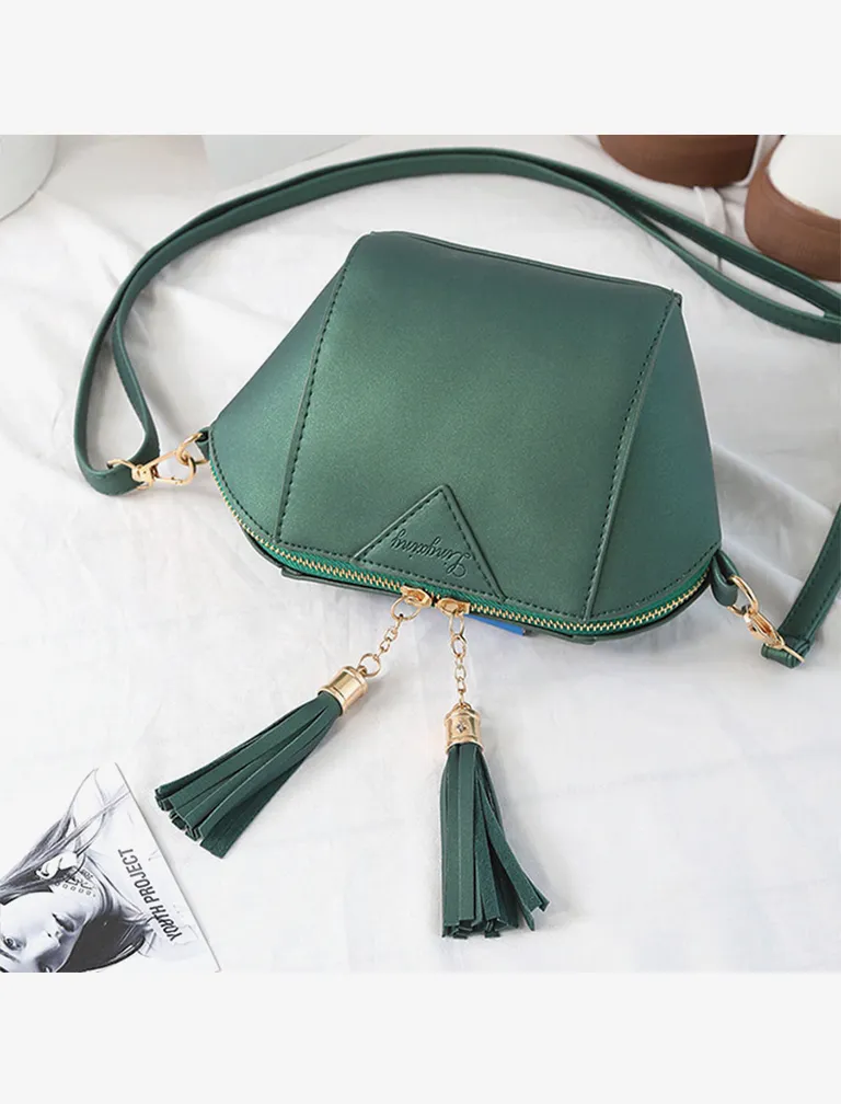 Solid Mini Saddle Evening Purse