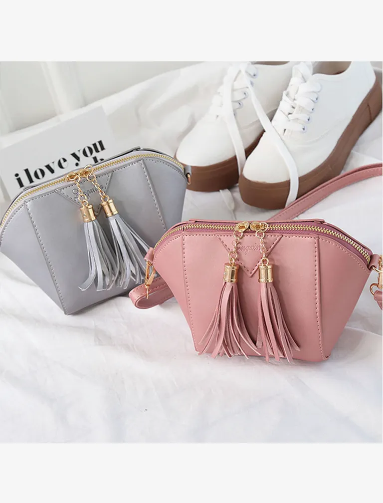 Solid Mini Saddle Evening Purse