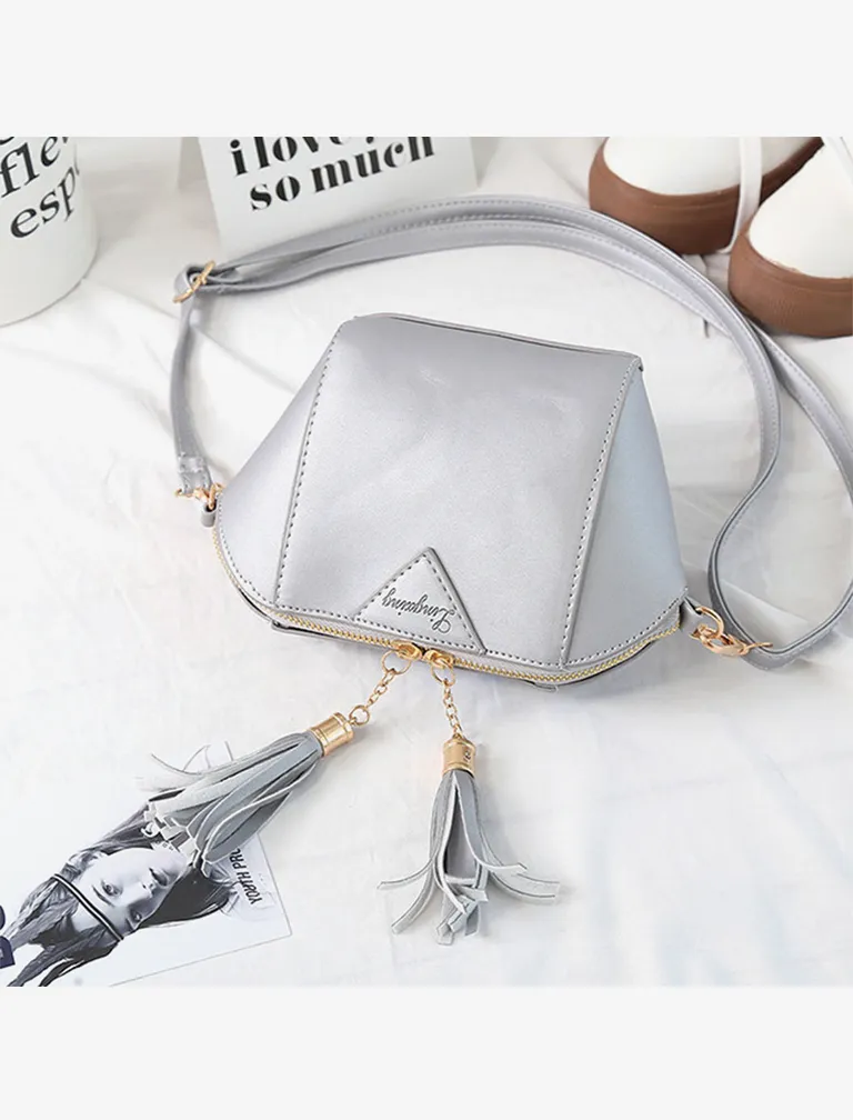 Solid Mini Saddle Evening Purse