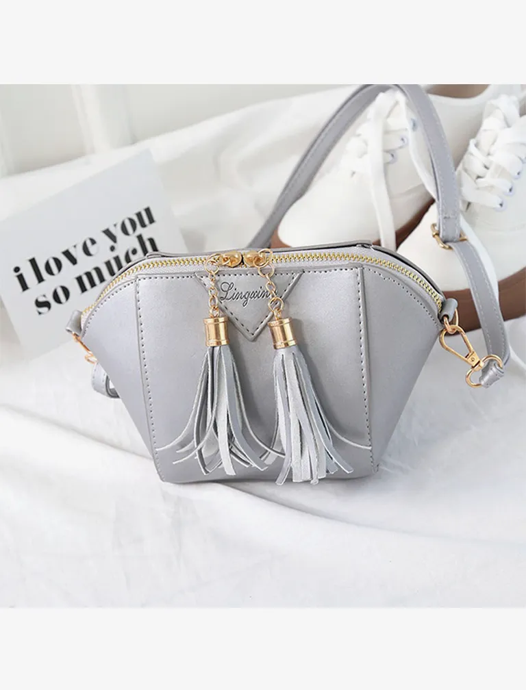 Solid Mini Saddle Evening Purse