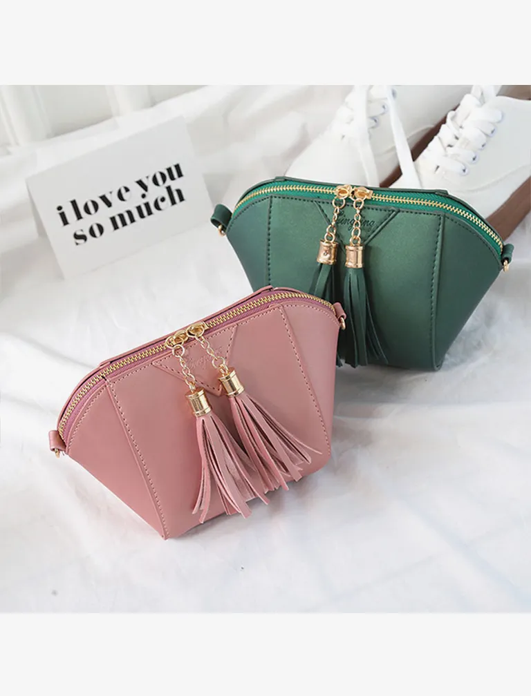 Solid Mini Saddle Evening Purse
