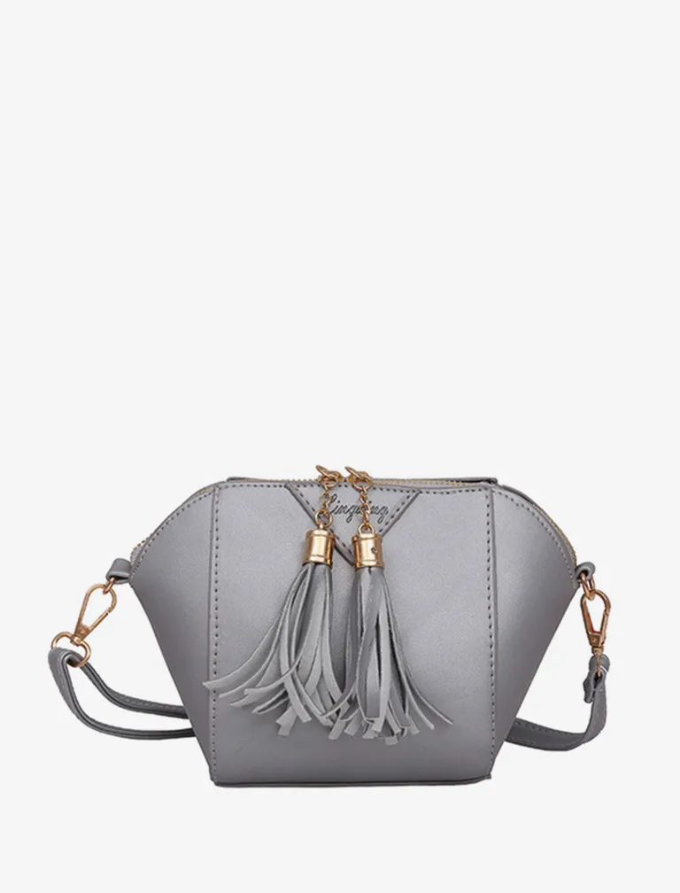 Solid Mini Saddle Evening Purse
