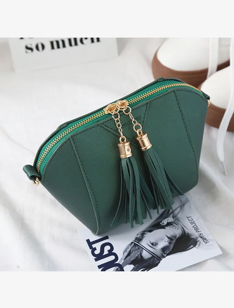 Solid Mini Saddle Evening Purse