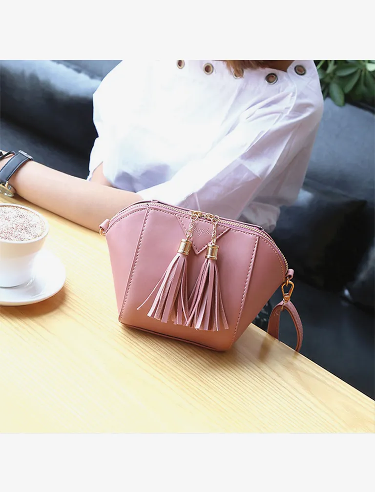 Solid Mini Saddle Evening Purse