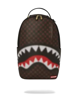 Sprayground Sharks in Paris Blur Effect Backpack - Brown / Red / White