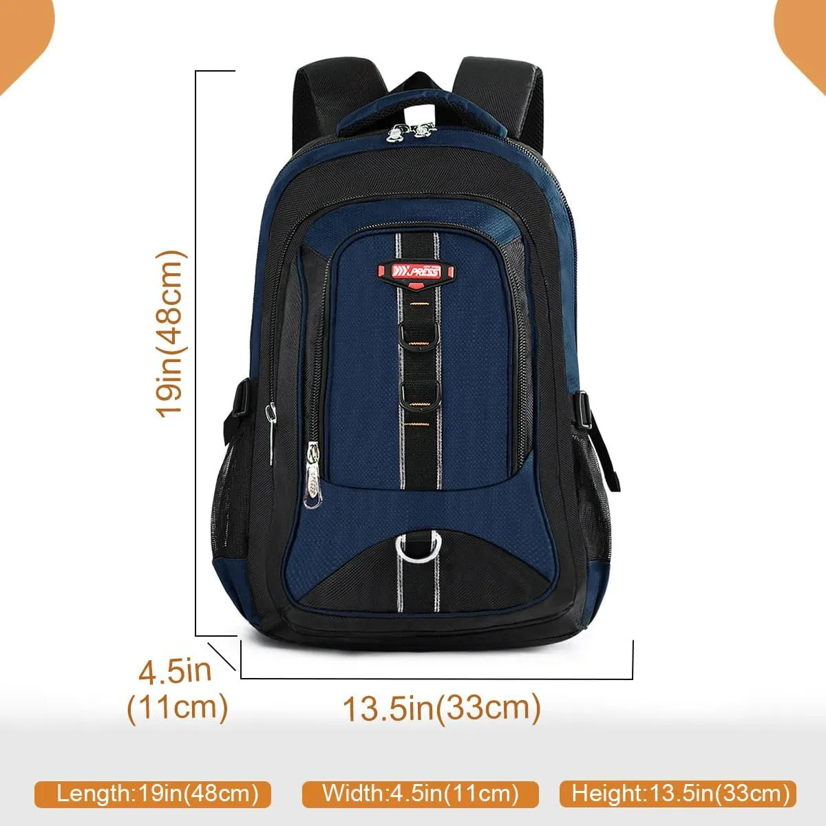 Travel Backpack Carry on Flight Approved for Man Women,Lightweight,Waterproof Backpack,Fits 17 Inch Computer#Navy