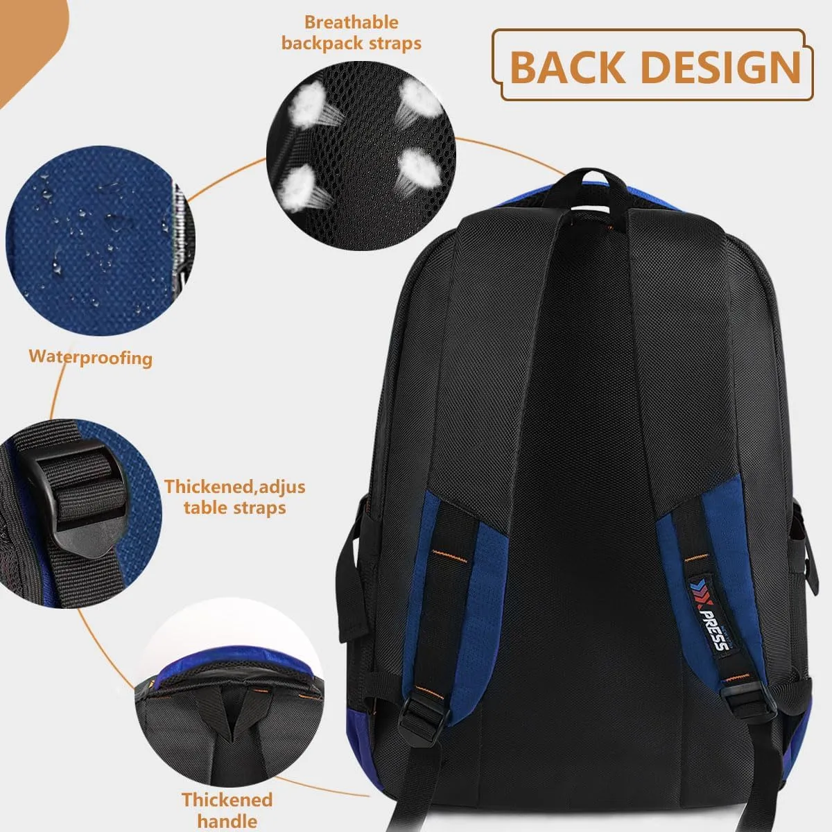 Travel Backpack Carry on Flight Approved for Man Women,Lightweight,Waterproof Backpack,Fits 17 Inch Computer#Navy