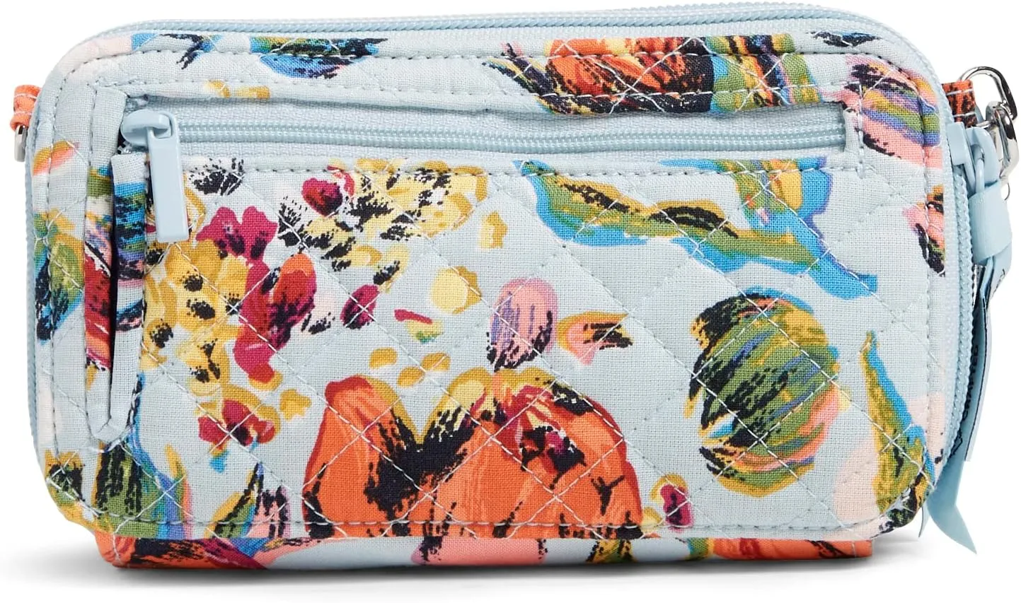 Vera Bradley Women's Cotton All in One Crossbody Purse with RFID Protection
