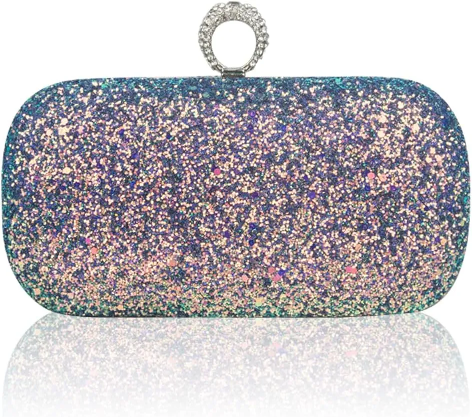 Women Clutch Bag Sequin Evening Bag Ladies Sparkly Handbag Bridal Wedding Purse Glitter Shoulder Bag