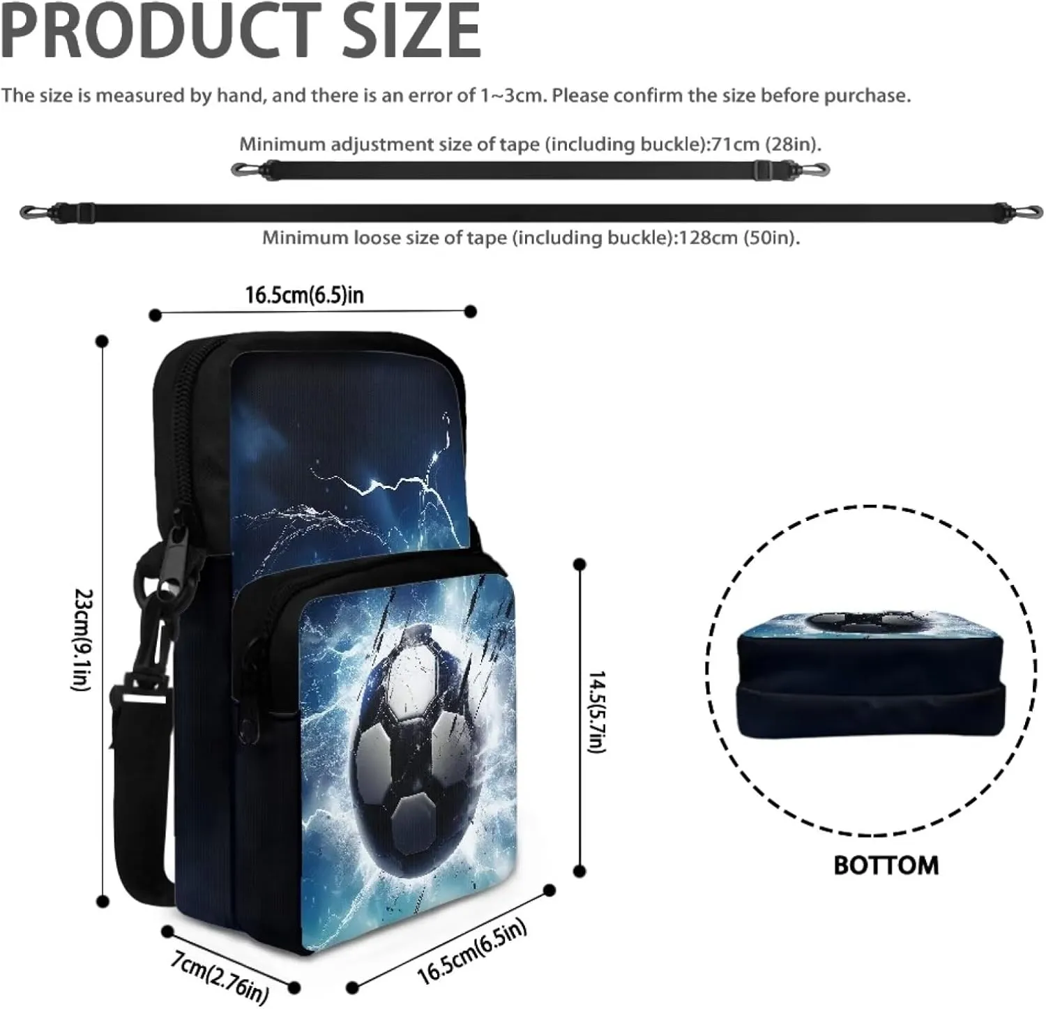 Women's 2 Layer Crossbody Bag Travel Shoulder Bag Waist Pouch Phone Purse Bags