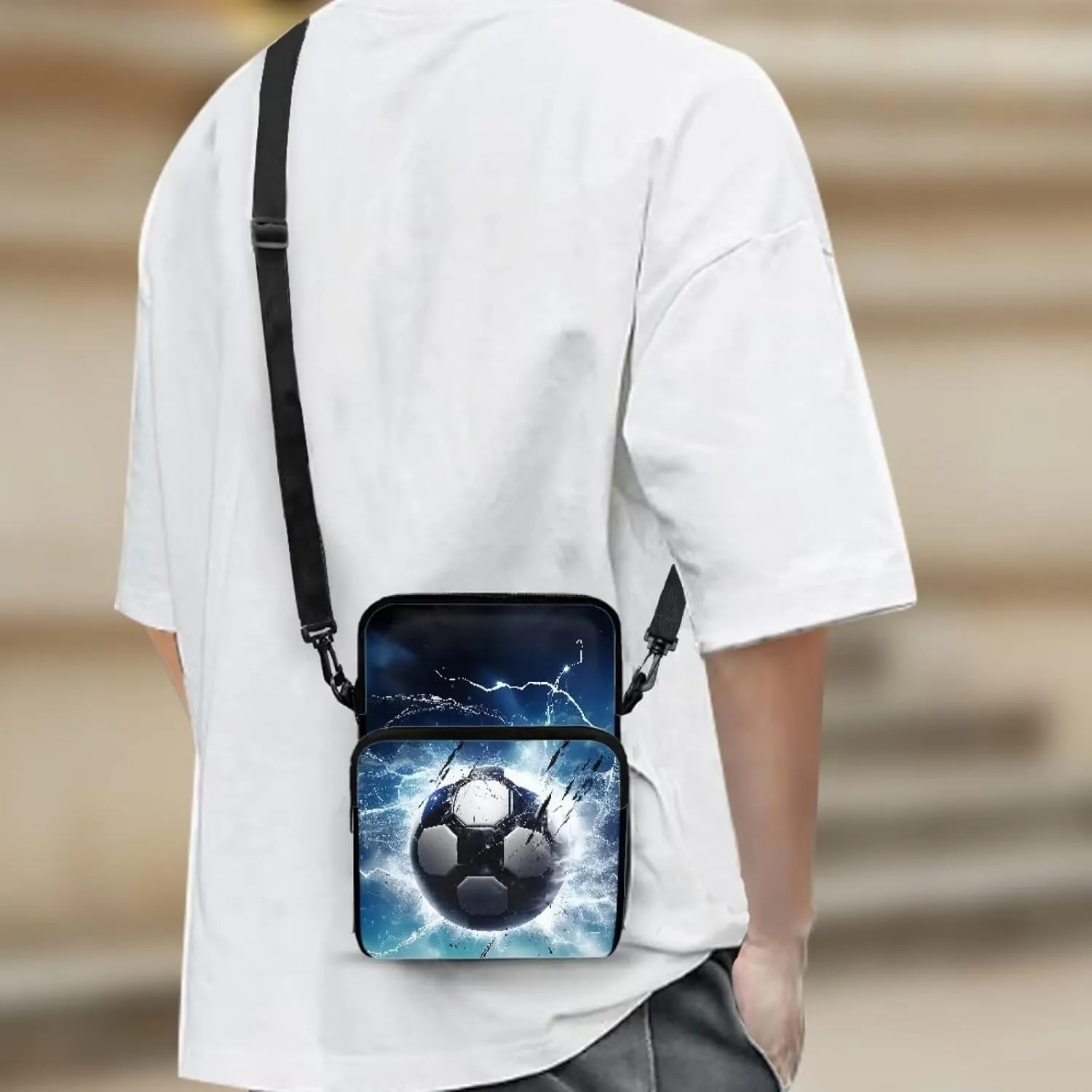 Women's 2 Layer Crossbody Bag Travel Shoulder Bag Waist Pouch Phone Purse Bags