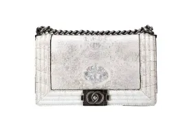 Womens Crocodile Leather Shoulder Flap  Chain  Bag